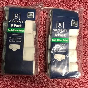 Men’s George Full Rise Briefs. Two 6 pack-total of 12 individual briefs 3xl  $12